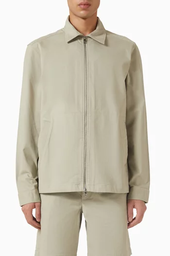 قميص بنمط جاكيت قطن مطاطي