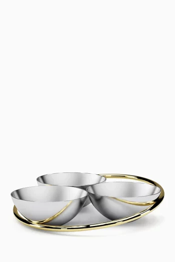 Ring Conjoined Bowls. Set of 3