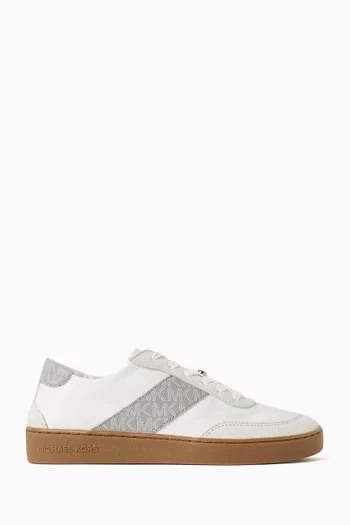 Kaycee Sneakers in Leather & Logo Canvas