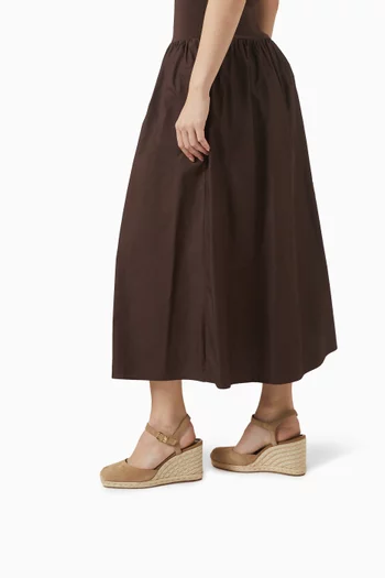 حذاء كينزي بكعب ويدج شمواه وقنب