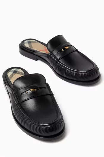 حذاء كاديت سهل الارتداء مفتوح من الخلف جلد ناعم