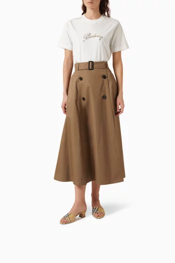 حذاء سلون مفتوح من الخلف مرصع بالكريستال بكعب 45 مم