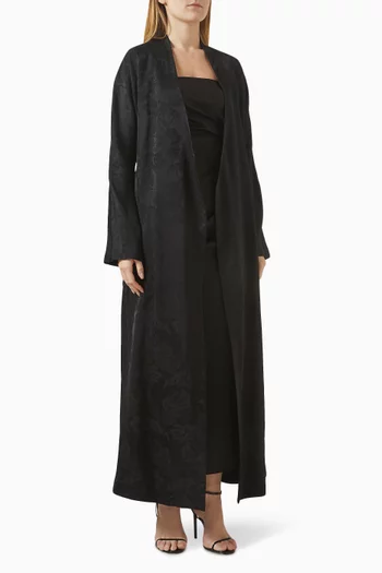 Swarovski Crystal-embellished Abaya in Jacquard
