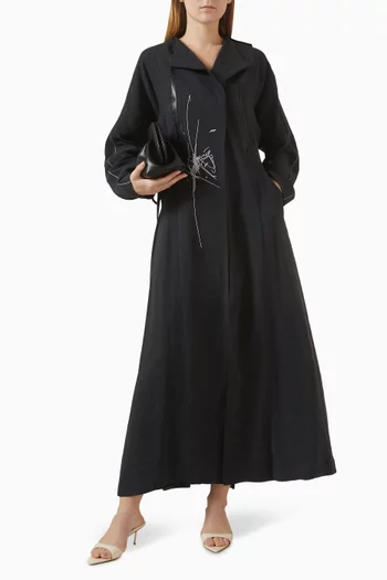 Embroidered Abaya in Viscose-blend
