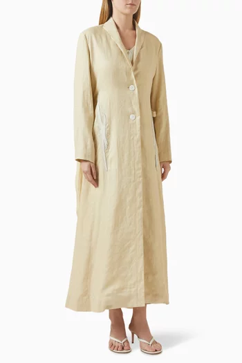 Jacket-style Abaya in Linen