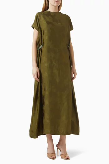 Gathered Kaftan-style Dress