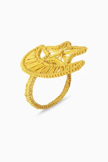 حلقة مناديل بتصميم نجمة وهلال