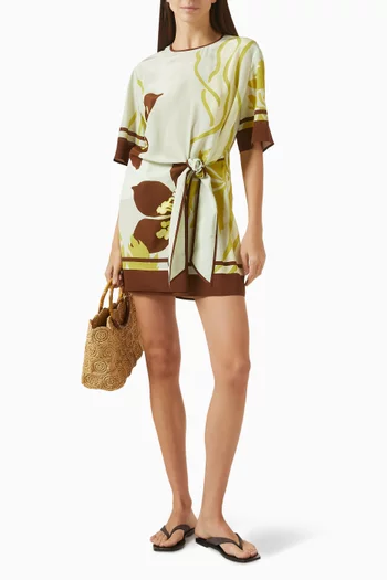 فستان أمايا قصير حرير