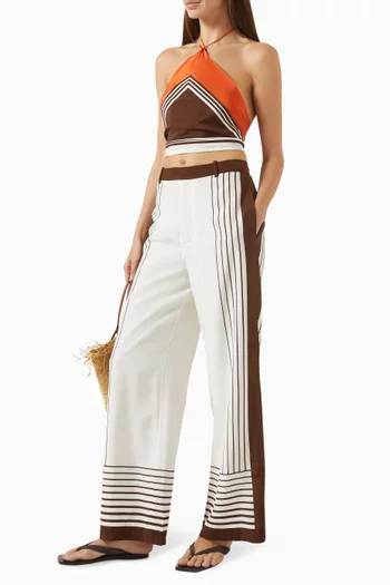 بنطال ديستينو بقصة مريحة حرير