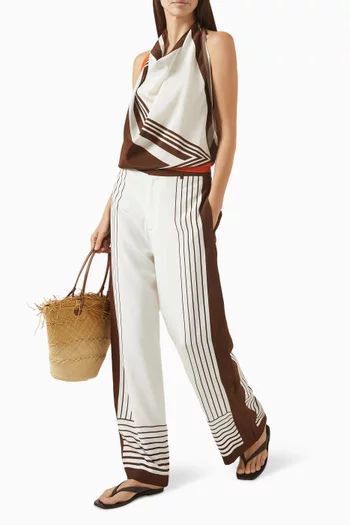 Destino Scarf Halter-neck Top in Silk