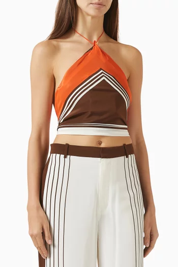 Destino Scarf Halter-neck Top in Silk