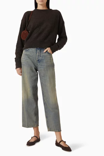 بنطال جينز بيتي بقصة قصيرة دينم