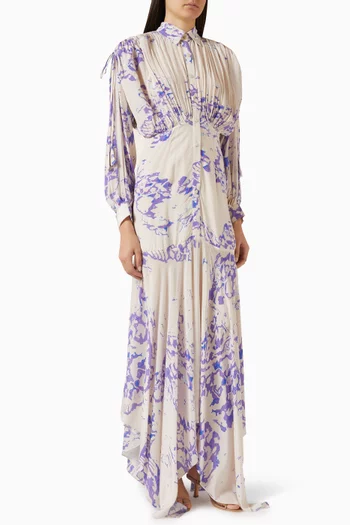 فستان بنمط قميص بكشكش