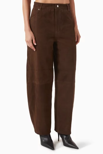 Yaslina Pants in Suede Leather