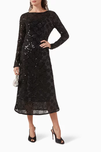 Yascamilla Sequin Midi Dress