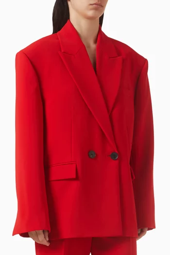 جاكيت مينا بقصة فضفاضة كريب