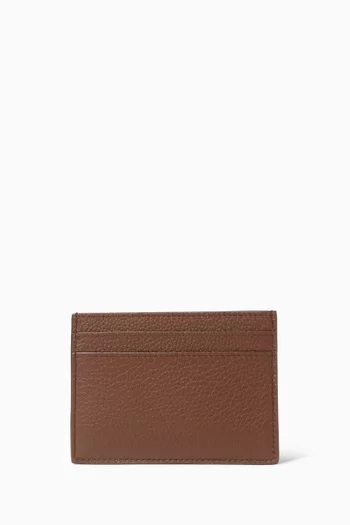 Tiny Cassandre Credit Card Case in Grained Leather