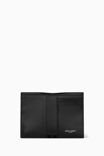 Tiny Cassandre Credit Card Wallet in Matte Leather