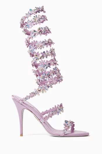 صندل سوبر إيفا مرصع بالكريستال بكعب 105 مم ستان