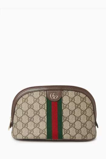 Small Ophidia Cosmetics Case in GG Canvas