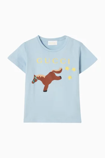 Logo Print T-shirt in Cotton