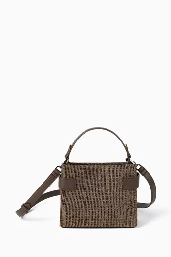 Small Essence Top-Handle Bag in Precious Net