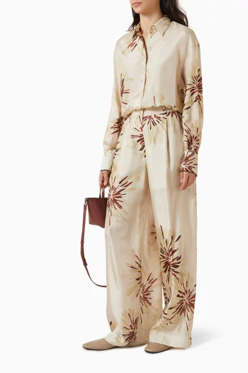 Bloom-print Pants