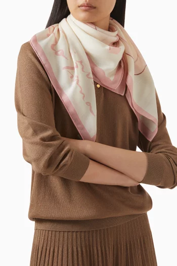 وشاح بطبعة Punto Grana di Riso حرير