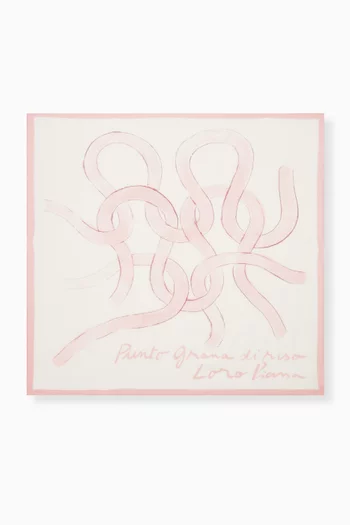 وشاح بطبعة Punto Grana di Riso حرير