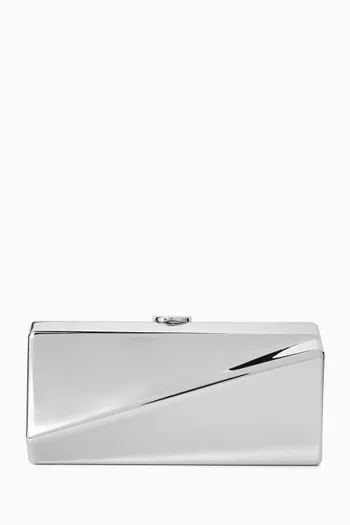 Ripple Clutch Bag in Silver-tone Metal