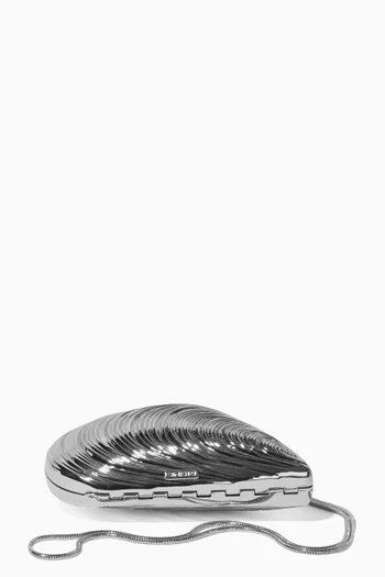 Mini Bridget Oyster Shell Clutch in Metal