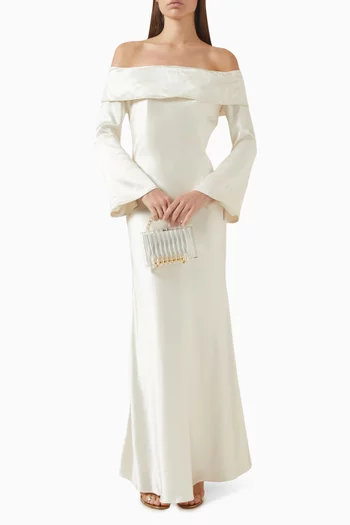 فستان بيانكا بأكتاف مكشوفة ستان