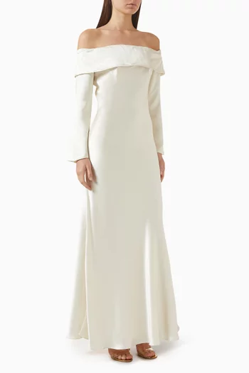 فستان بيانكا بأكتاف مكشوفة ستان