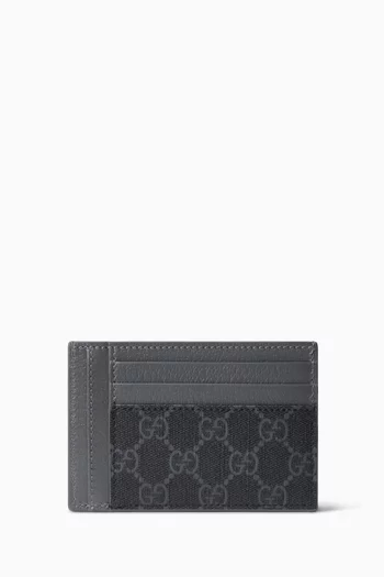Card Case in GG Supreme Canvas & Leather