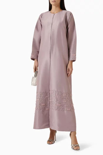 عباية مطرز بالخرز ستان