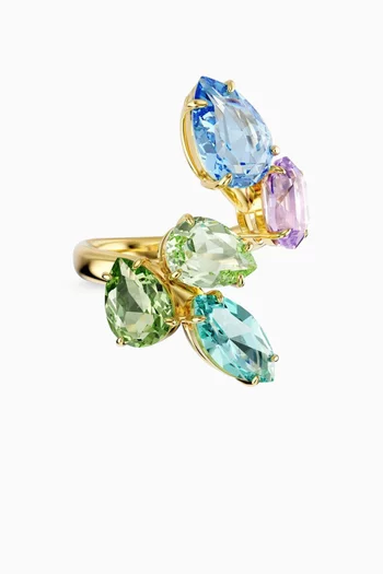 Gema Motif Ring in Gold-tone Metal