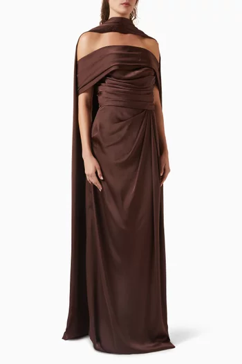 Veil Dress in Satin