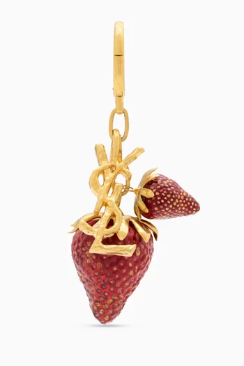 Cassandre Strawberry Bag Charm in Resin & Metal