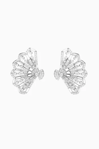 Fanfare Symphony Diamond Earrings in 18kt White Gold