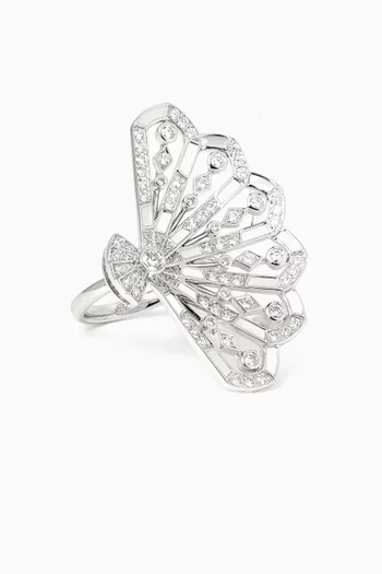 Fanfare Symphony Diamond Ring in 18kt White Gold