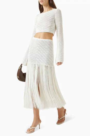 Edna Knit Fringe Skirt