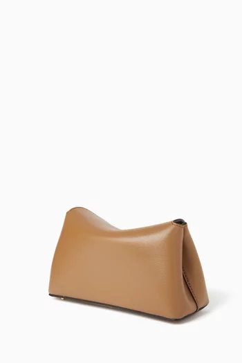 Mini T-lock Clutch in Smooth Leather