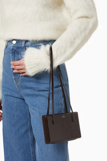 Cocktail Shoulder Bag in Crinkled Leather