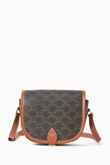 Triomphe Folco Medium Crossbody Bag in Coated Canvas