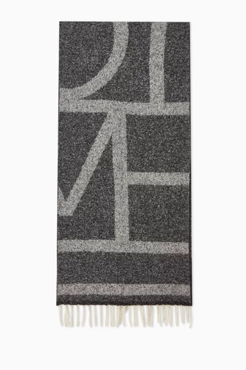 وشاح بنقشة شعار الماركة صوف جاكار