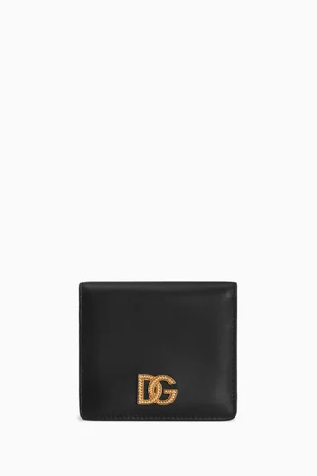 DG Flap Wallet in Smooth Leather