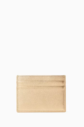 DG Card Holder in Metallic Leather