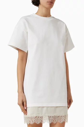 فستان جرير بحافة من الدانتيل قطن