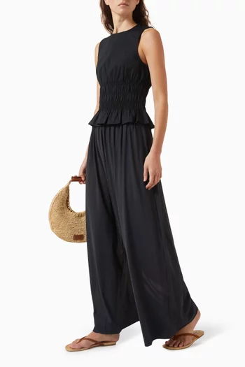 بلوزة كولفر بحافة بتصميم جرس قطن