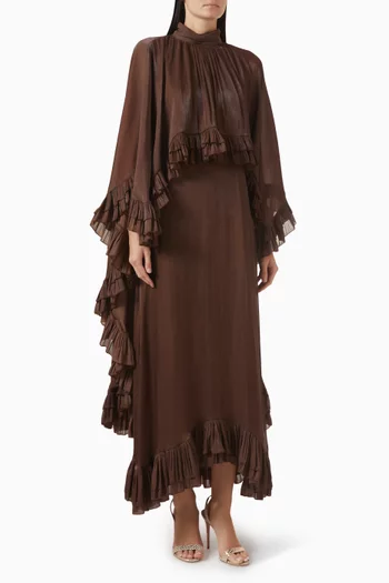 Asymmetric Cape Dress